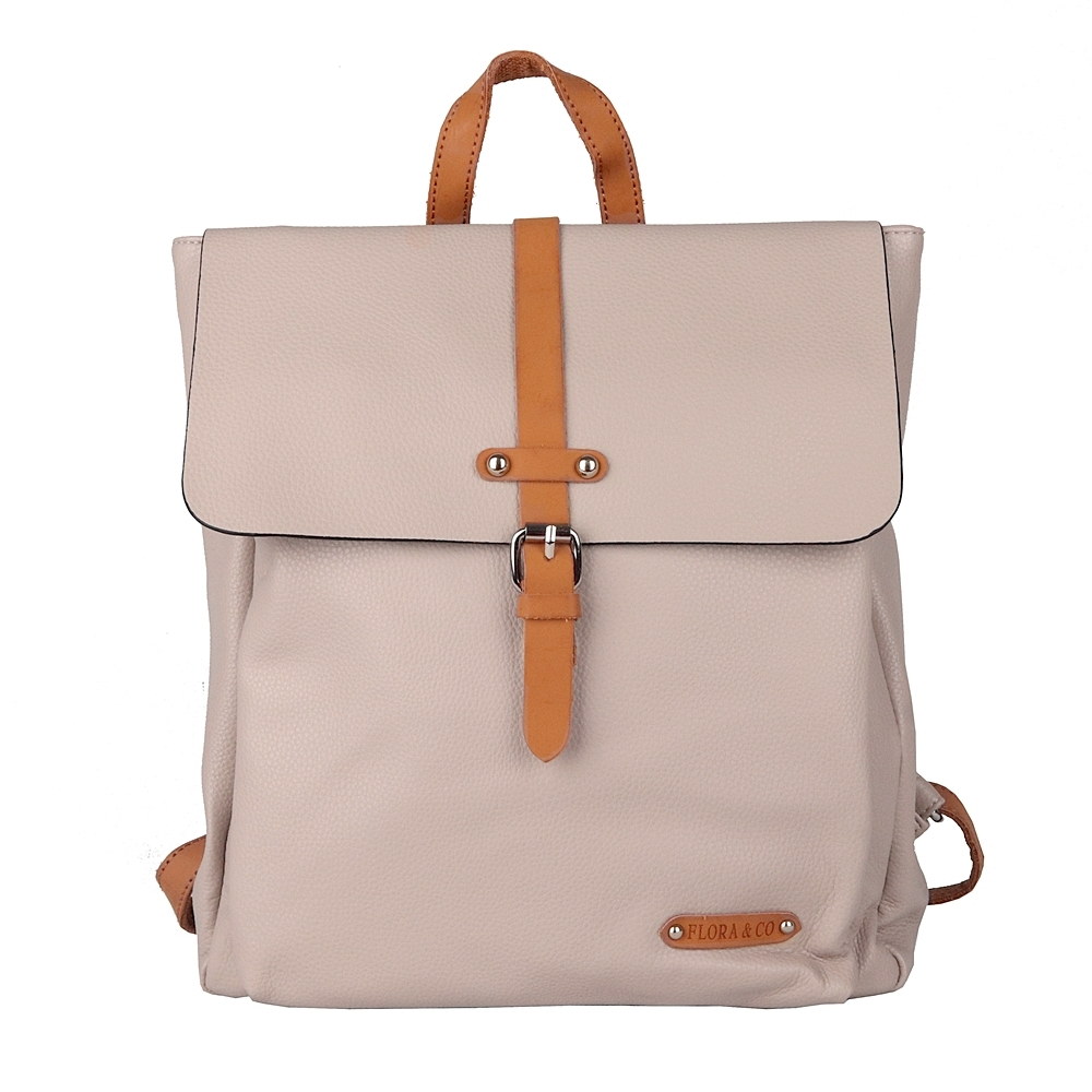 Dámský velký městský batoh FLORA&CO H6725 s obsahem cca 10l, formát A4 béžová