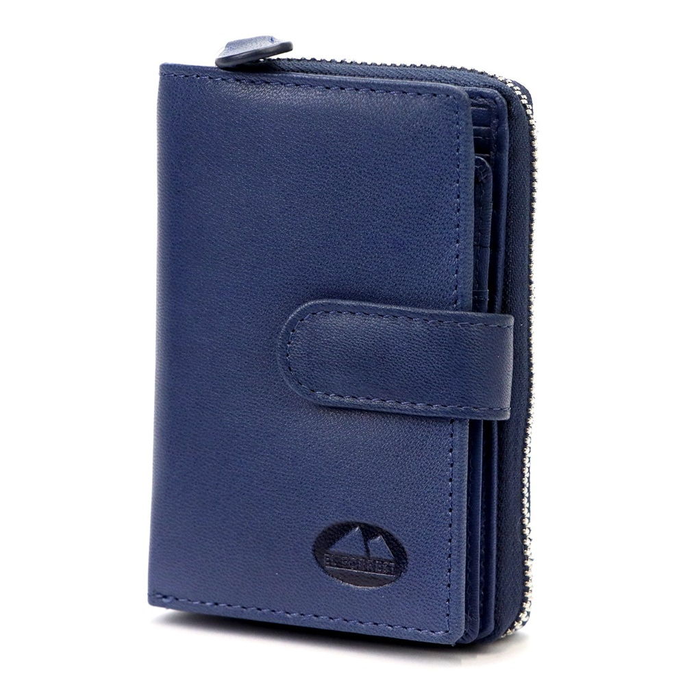 Matná kožená peněženka El Forrest 821 modrá