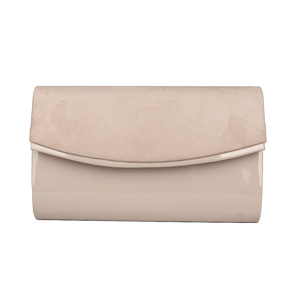 Pevné lesklé psaníčko 212316 béžovo-hnědé