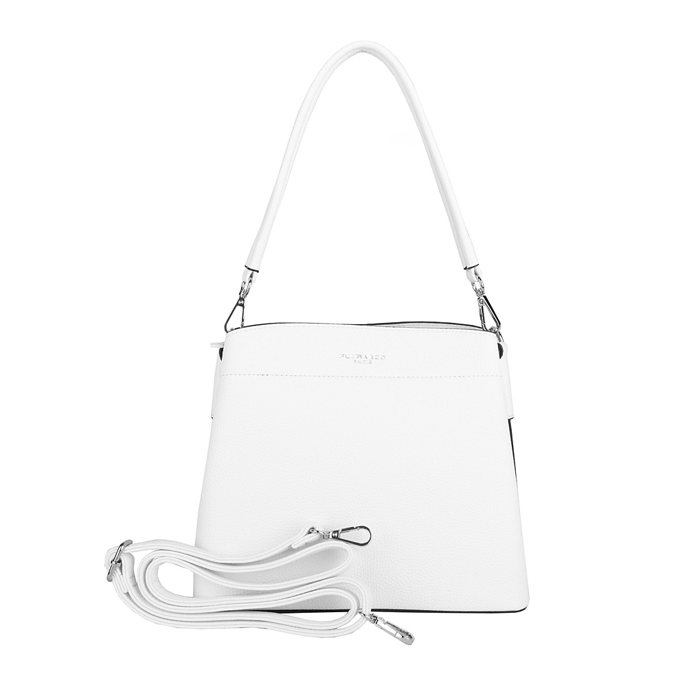 Středně velká kabelka na rameno i crossbody Flora 8515 bílá