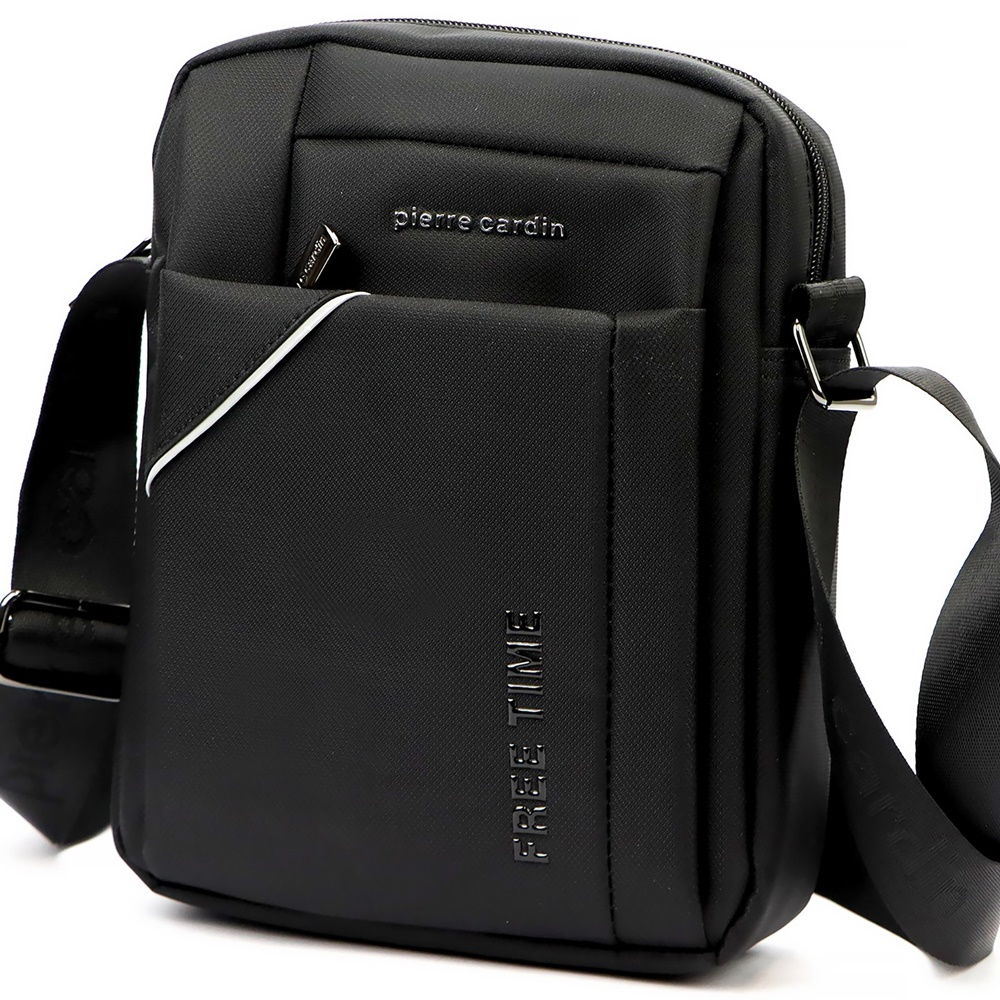Středně velká pánská crossbody taška Pierre Cardin 2011 černá