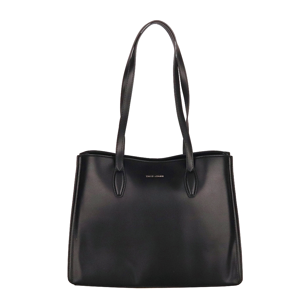 Velká tříoddílová kabelka na rameno David Jones CM7796 černá
