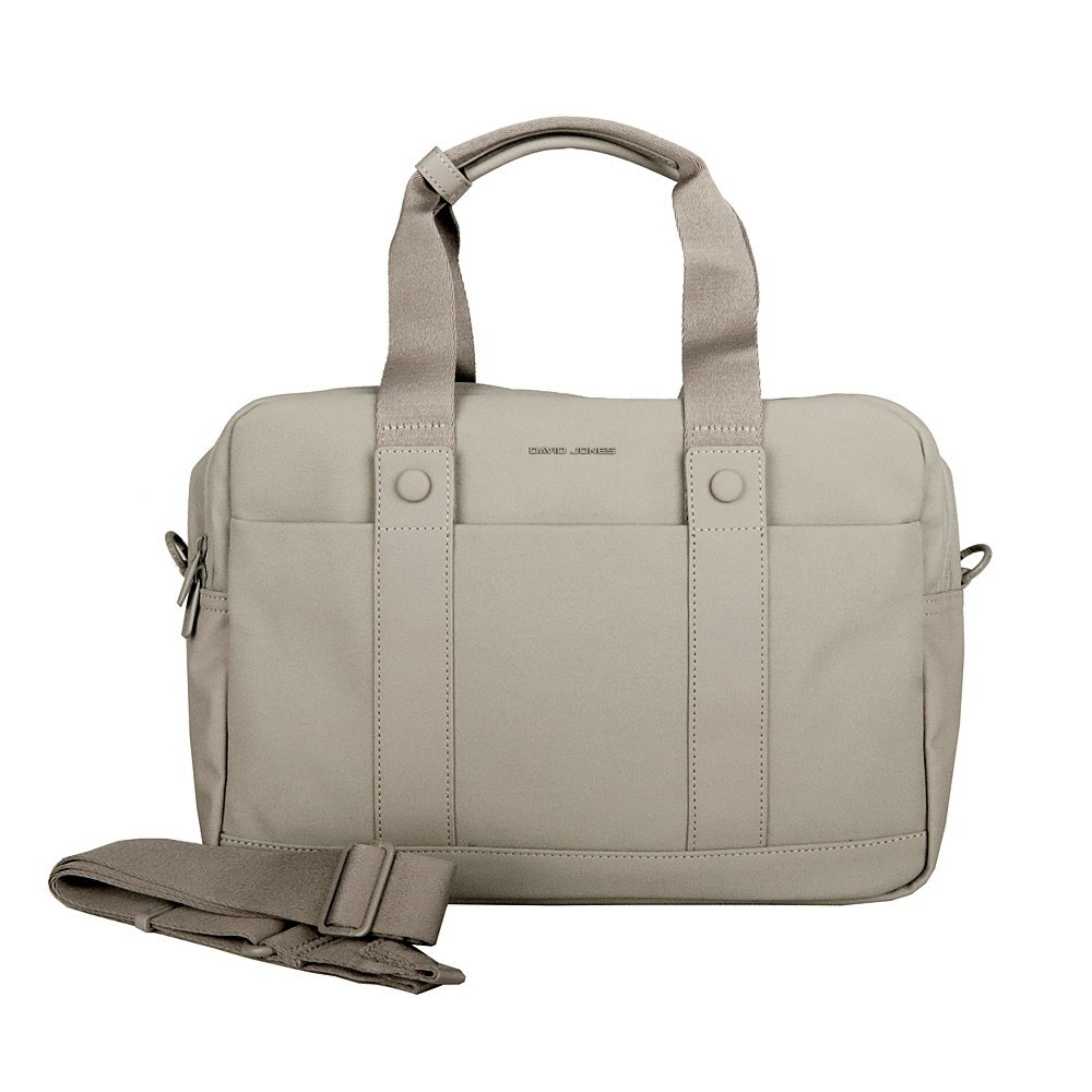 Dvouoddílová taška do ruky David Jones CM7720 na notebook šedo-hnědá