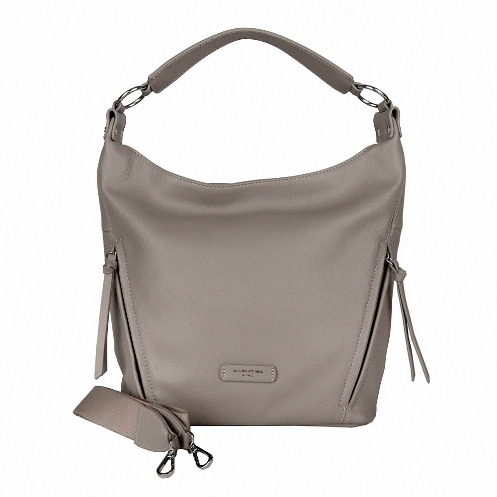 Střední/velká kabelka na rameno David Jones CM7422 šedo-hnědá