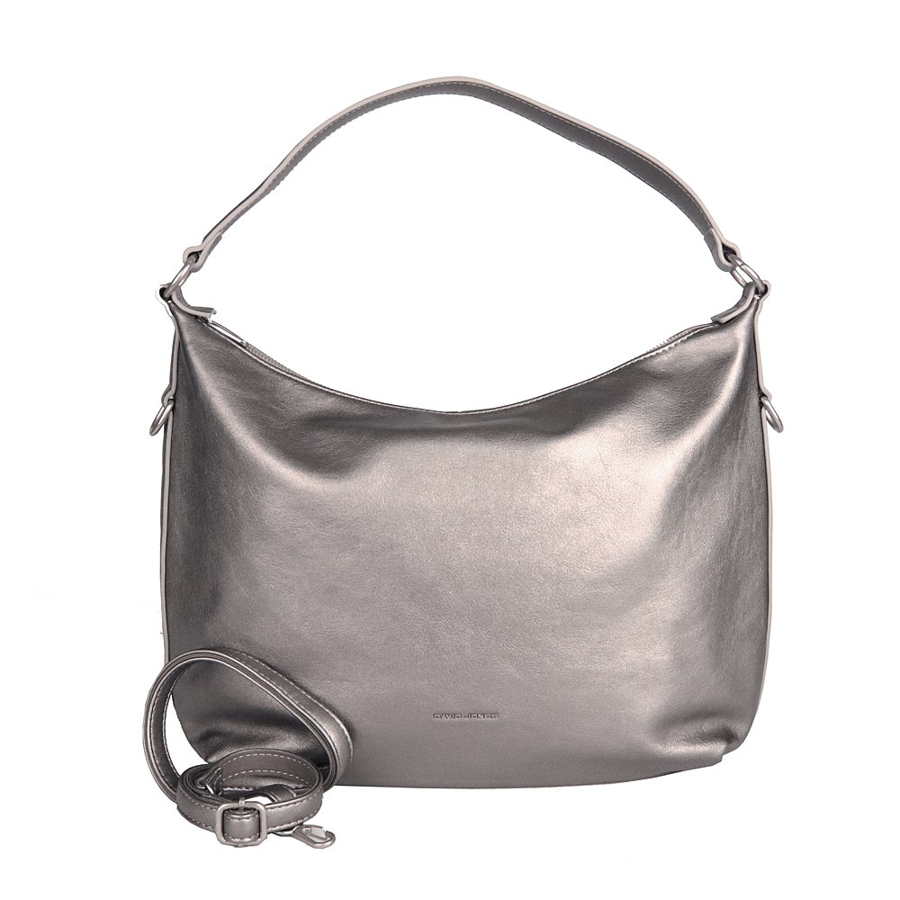 Velká kabelka na rameno David Jones CM7726 stříbrná