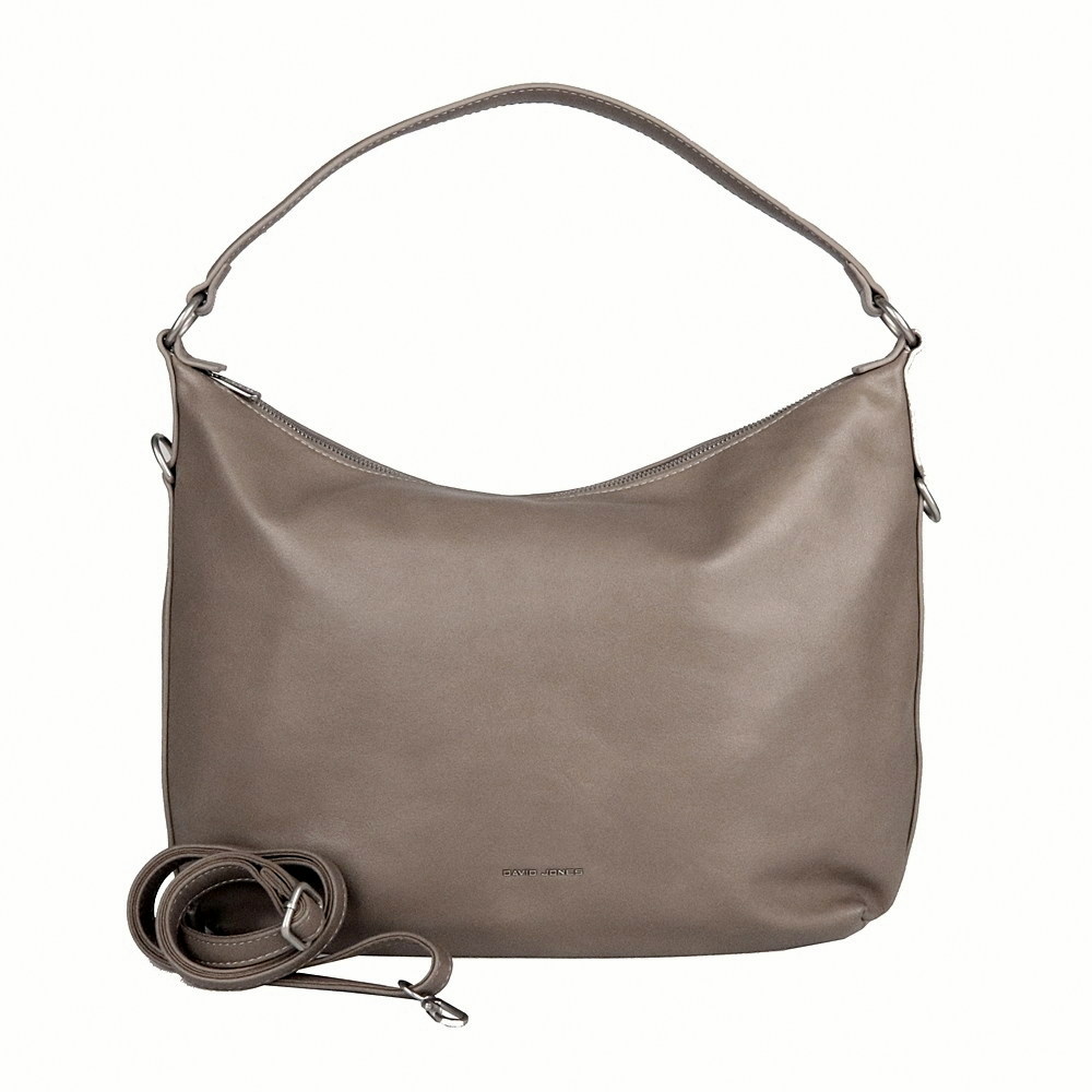 VVelká kabelka na rameno David Jones CM7726 šedo-hnědá