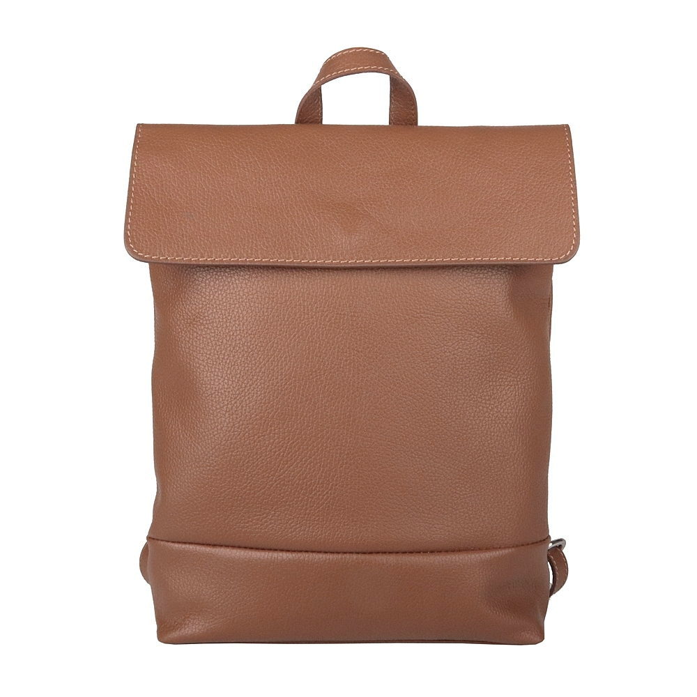 Střední/velký kožený batoh Borse in Pelle 235 o obsahu cca. 6 l hnědý na formát A4