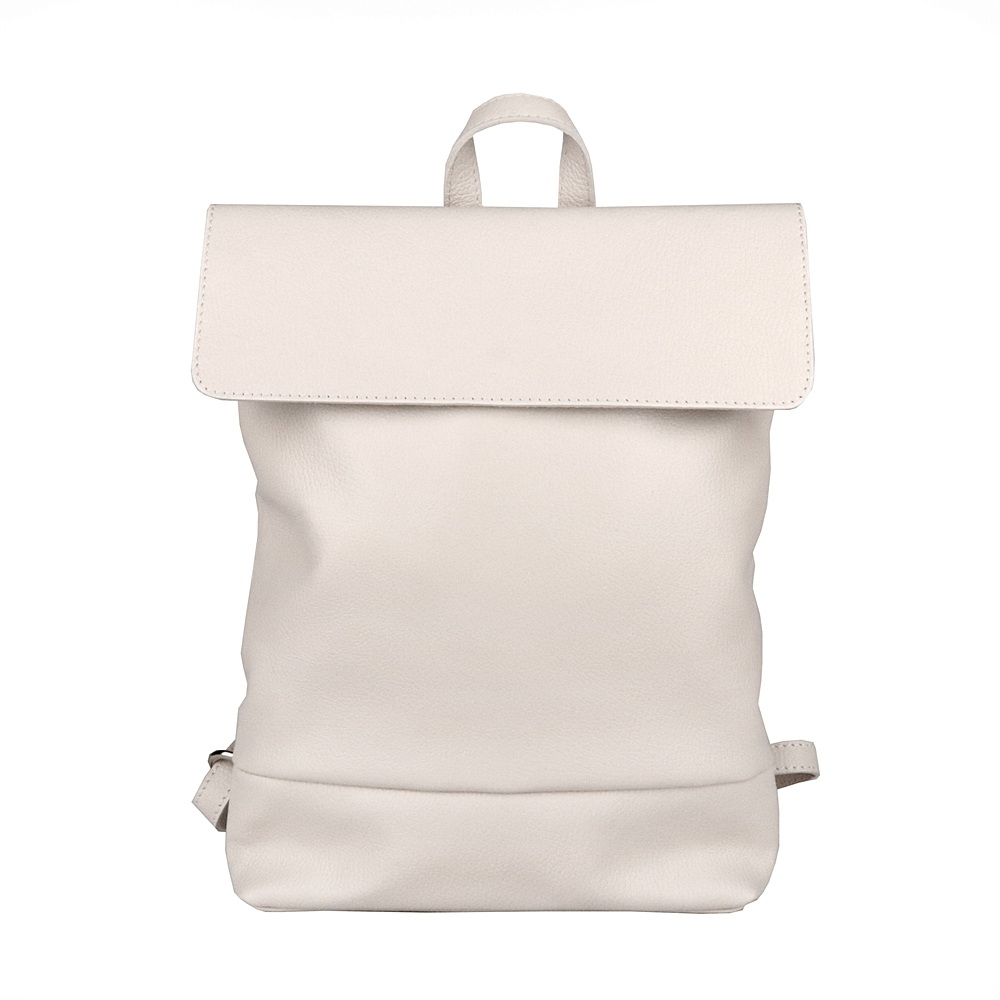 Střední/velký kožený batoh Borse in Pelle 235 o obsahu cca. 6 l latté (béžový) na formát A4