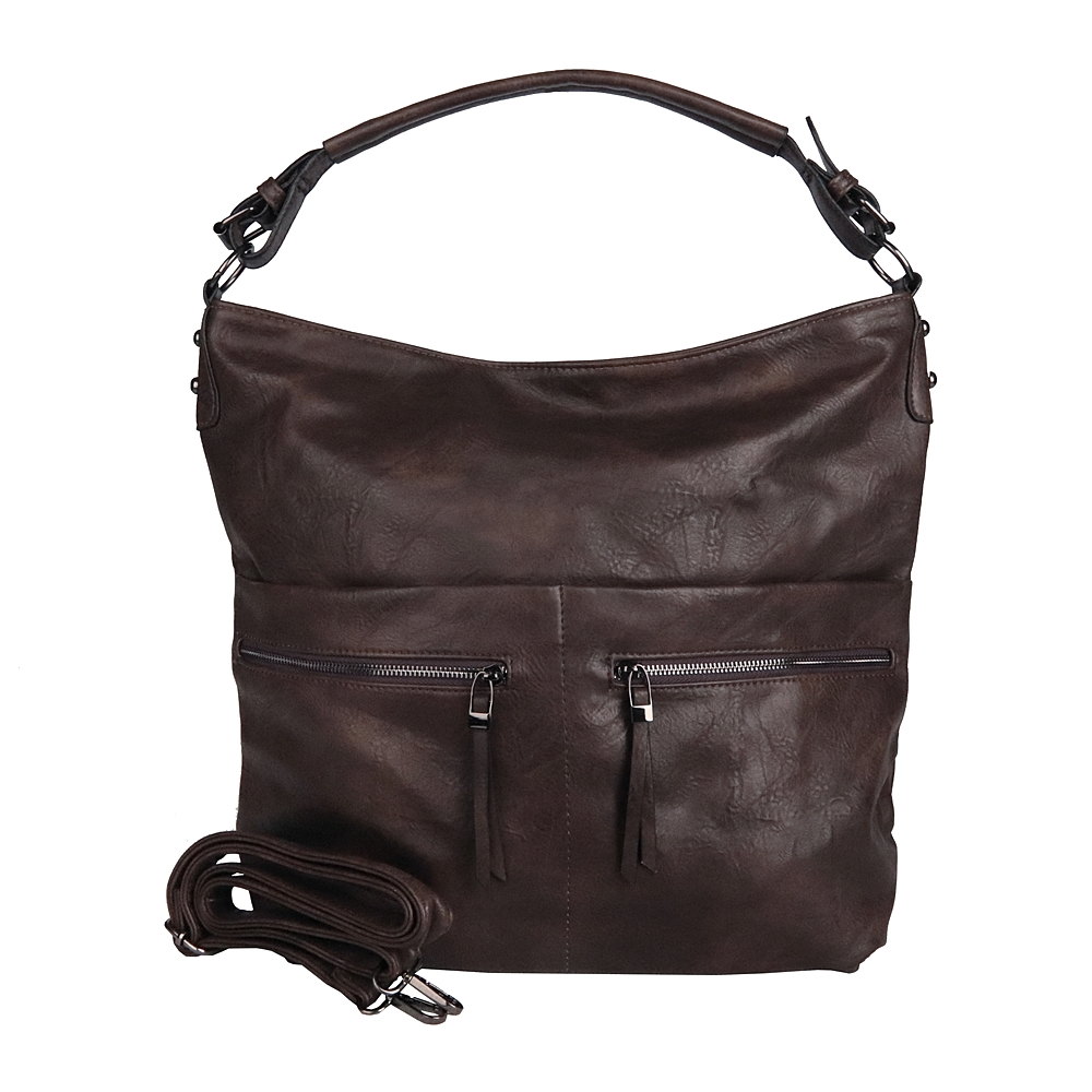 Velká kabelka na rameno a crossbody ROMINA & CO D177-1 NEW tmavěhnědá