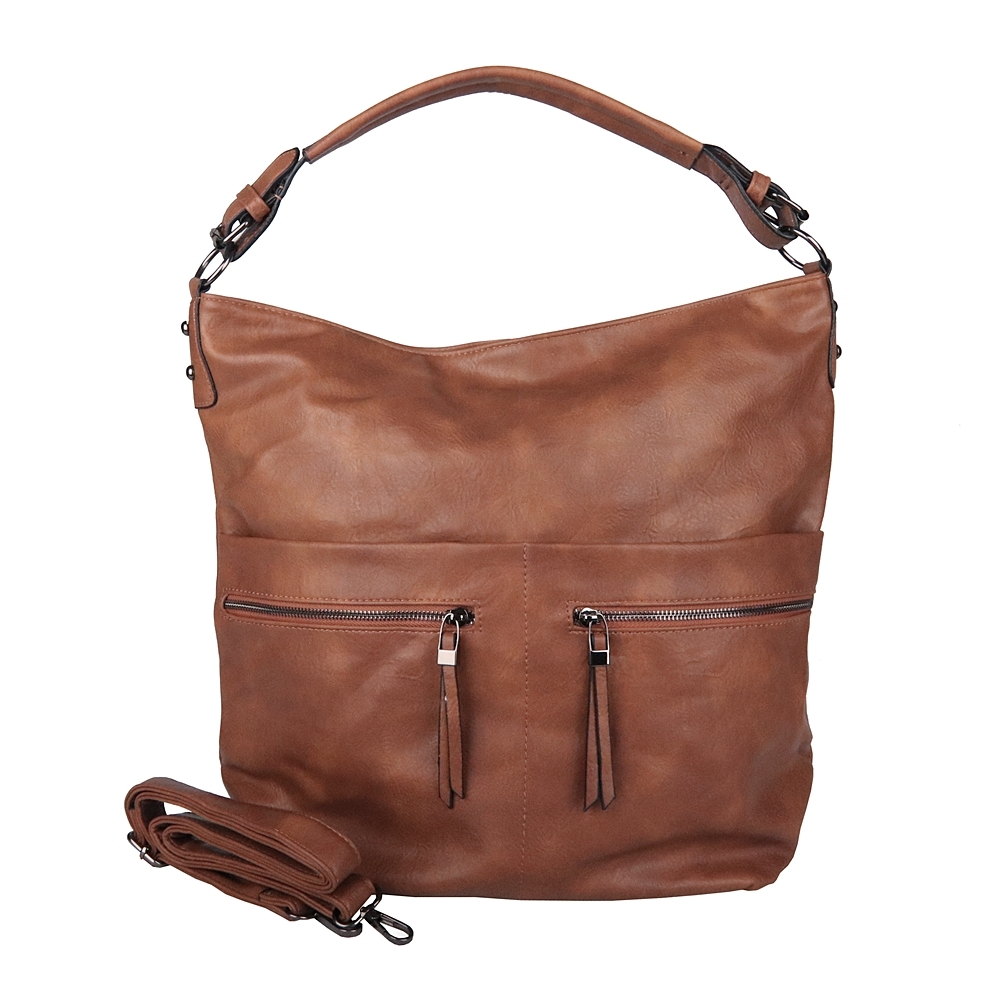 Velká kabelka na rameno a crossbody ROMINA & CO D177-1 NEW světlehnědá