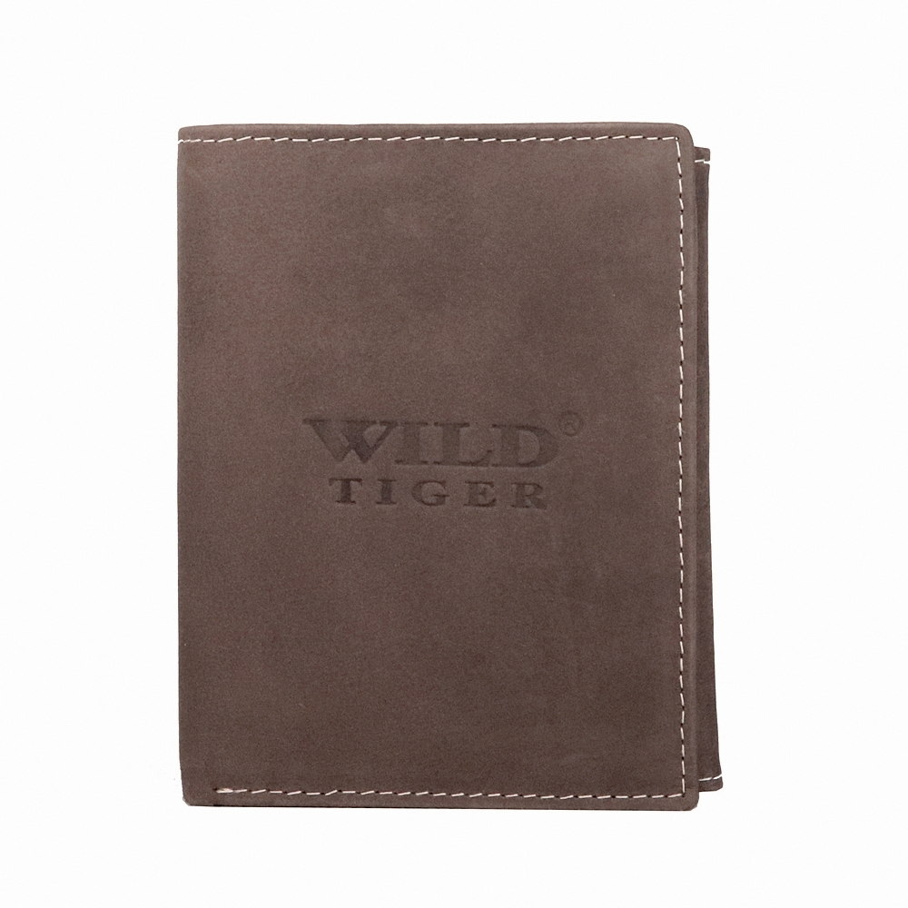 Peněženka Wild Tiger tmavěhnědá na výšku (072)