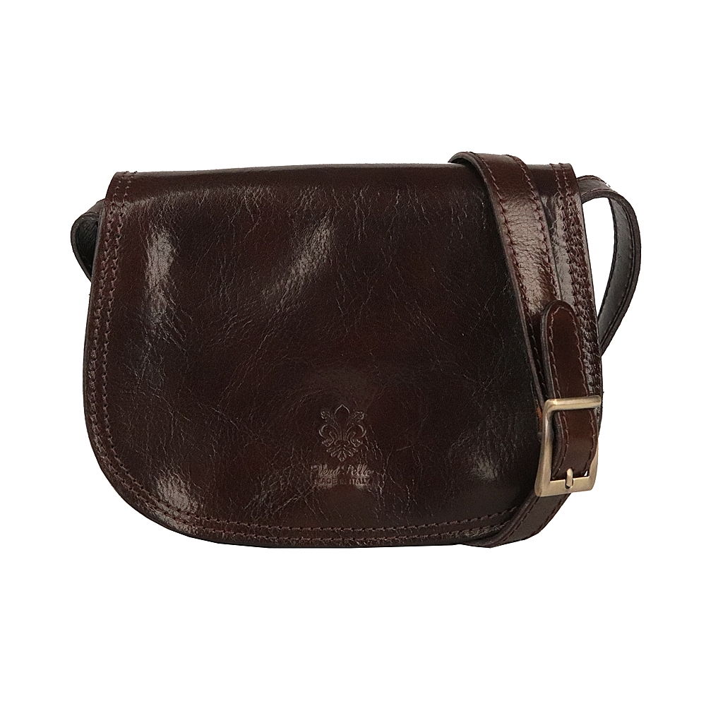 Malá kožená crossbody kabelka no. 46 tmavěhnědá (NEW)