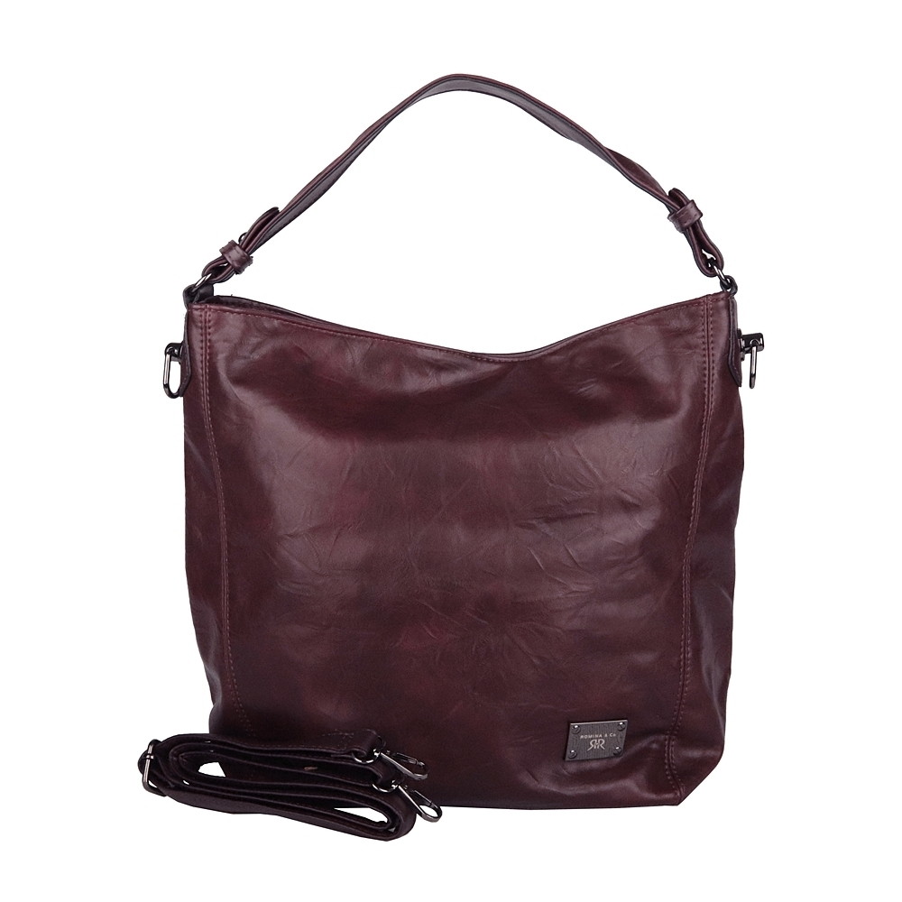 Velká kabelka na rameno i crossbody ROMINA D569/25 tmavěčervená