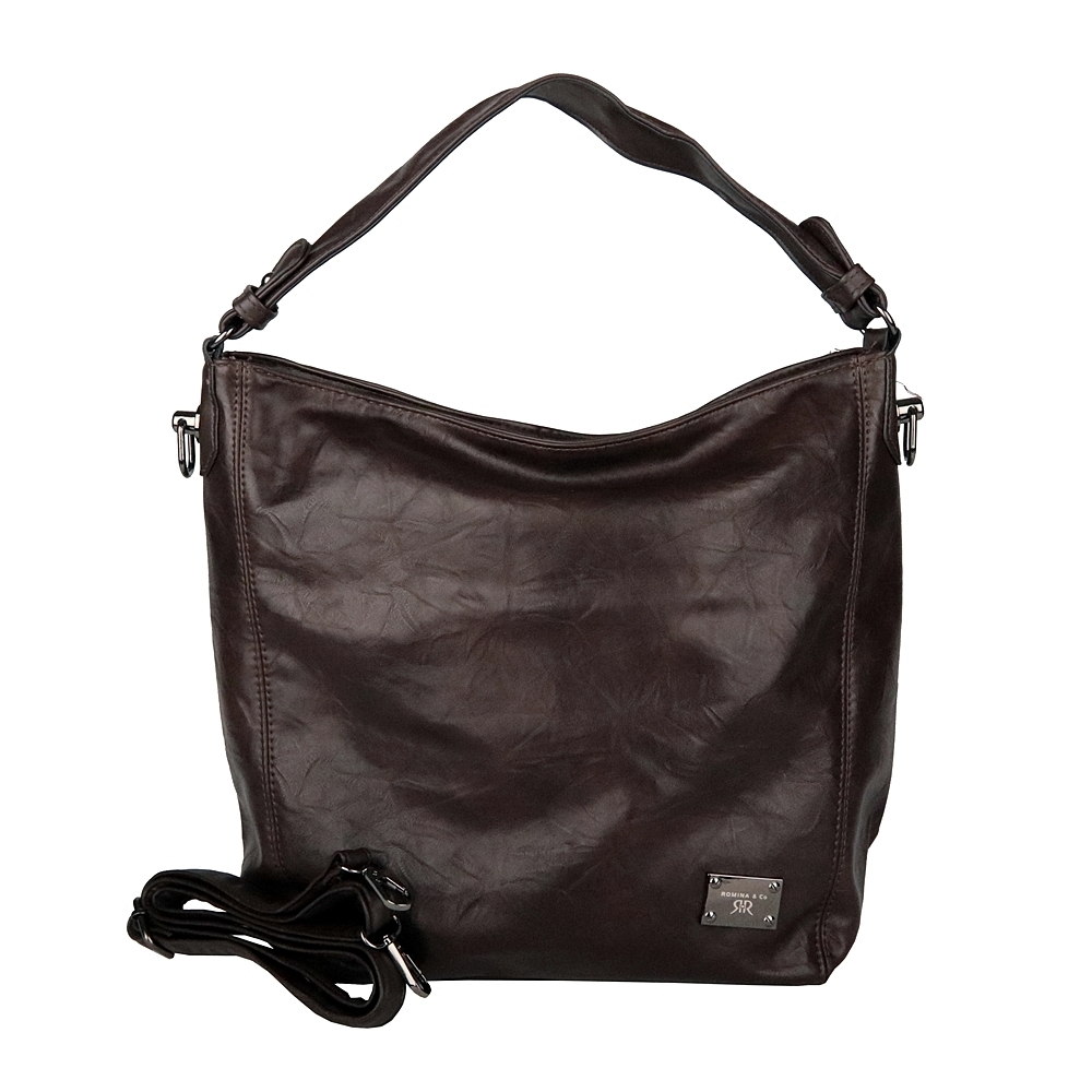 Velká kabelka na rameno i crossbody ROMINA D569/25 tmavěhnědá
