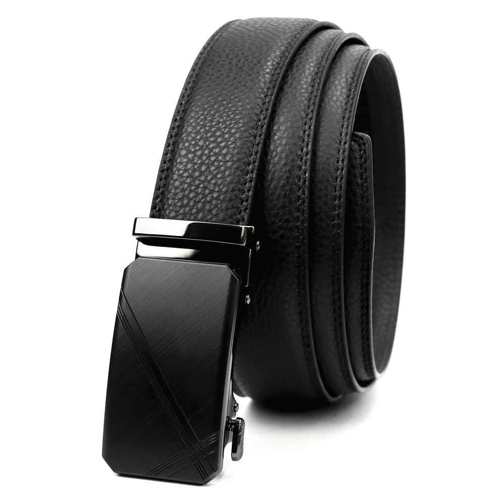 Pánský kožený opasek Nordee BA004 délka 115/95 cm černý