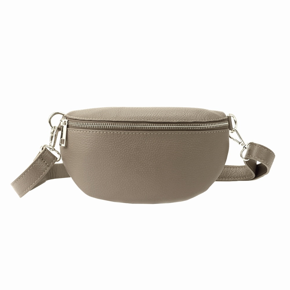 Dámská kožená ledvinka Vera Pelle no. 15 tmavěbéžová