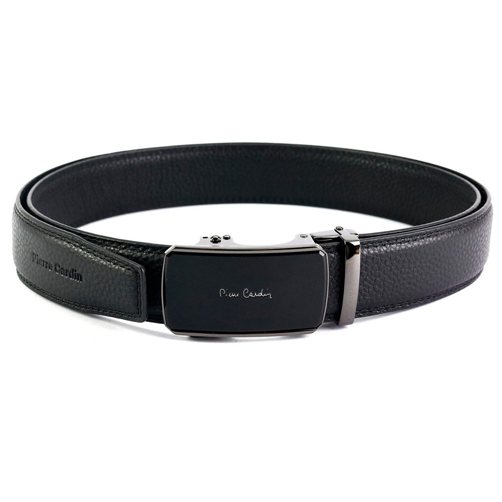 Pánský kožený opasek Pierre Cardin 655 HY09 délka 135/115 cm černý