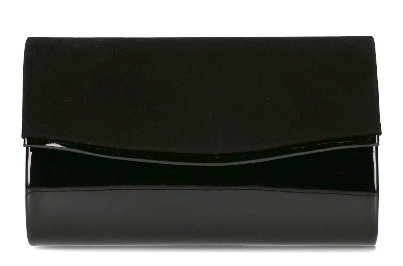 Pevné částečně semišové/lesklé psaníčko 351251251 černé