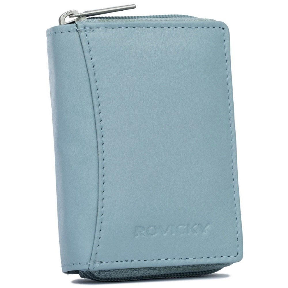 Malá kožená peněženka Rovicky no. 23 světlemodrá