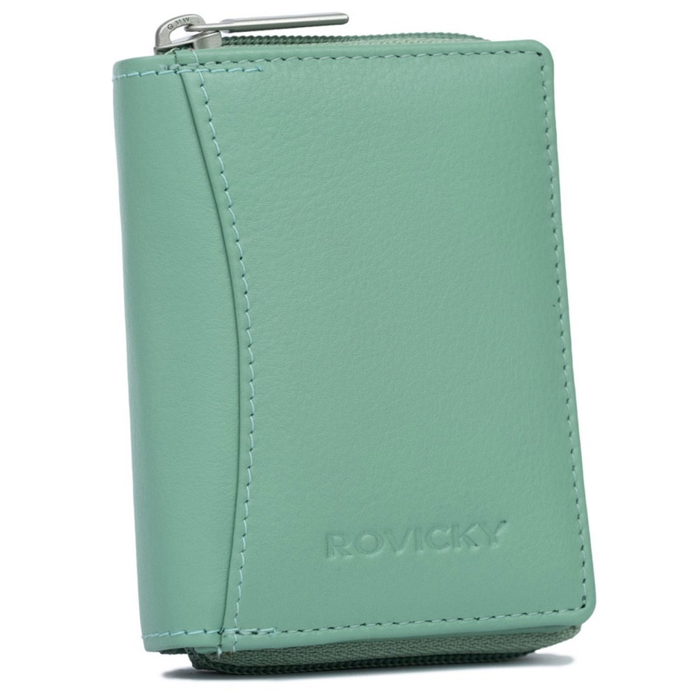Malá kožená peněženka Rovicky no. 23 světlezelená