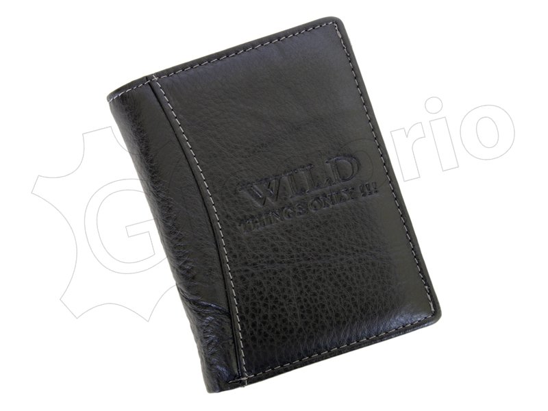 Kožená pánská peněženka Wild černá na výšku