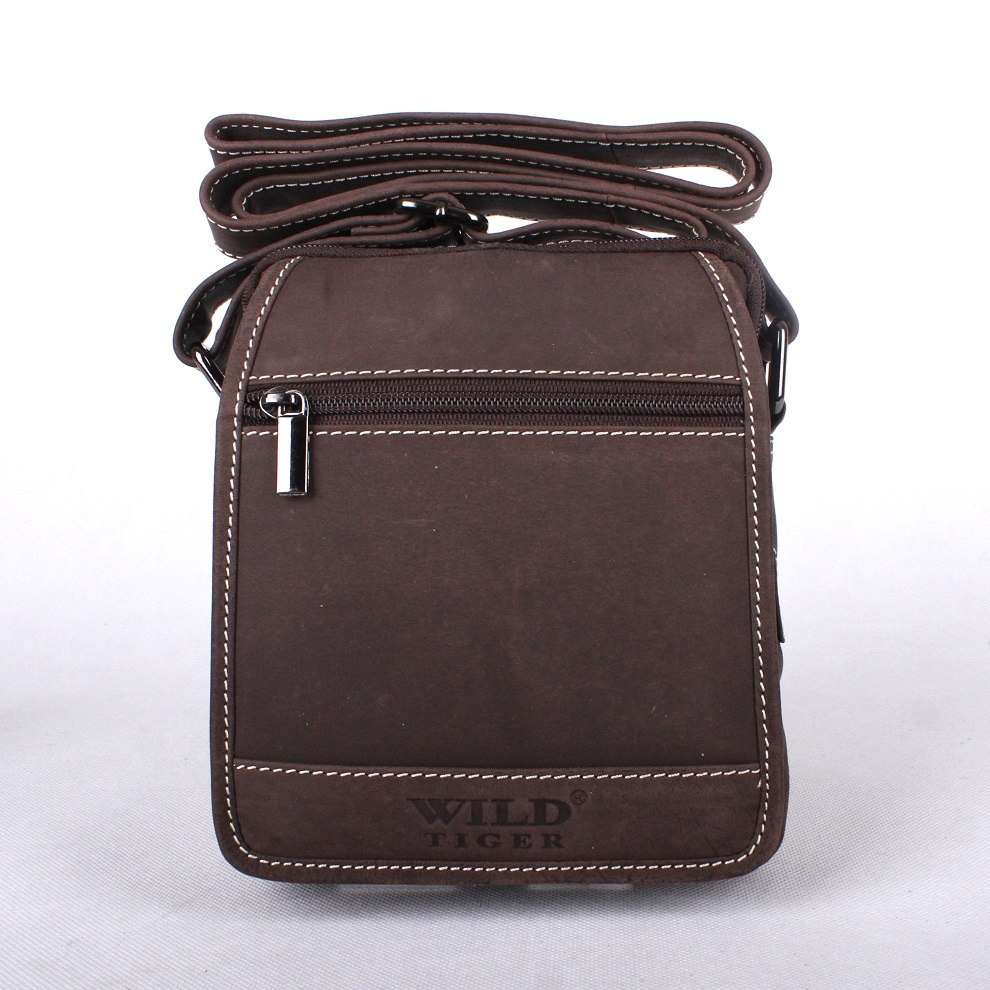 Kožená pánská taška Wild Tiger no. 26662 crossbody hnědá | KabelkyproVas.cz