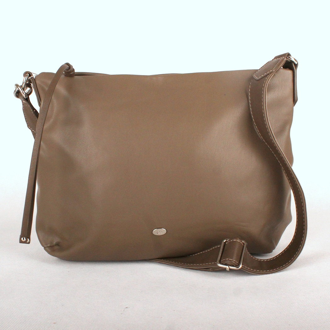 Dámská kožená crossbody kabelka David Jones CM3554 hnědošedá (taupe) | KabelkyproVas.cz