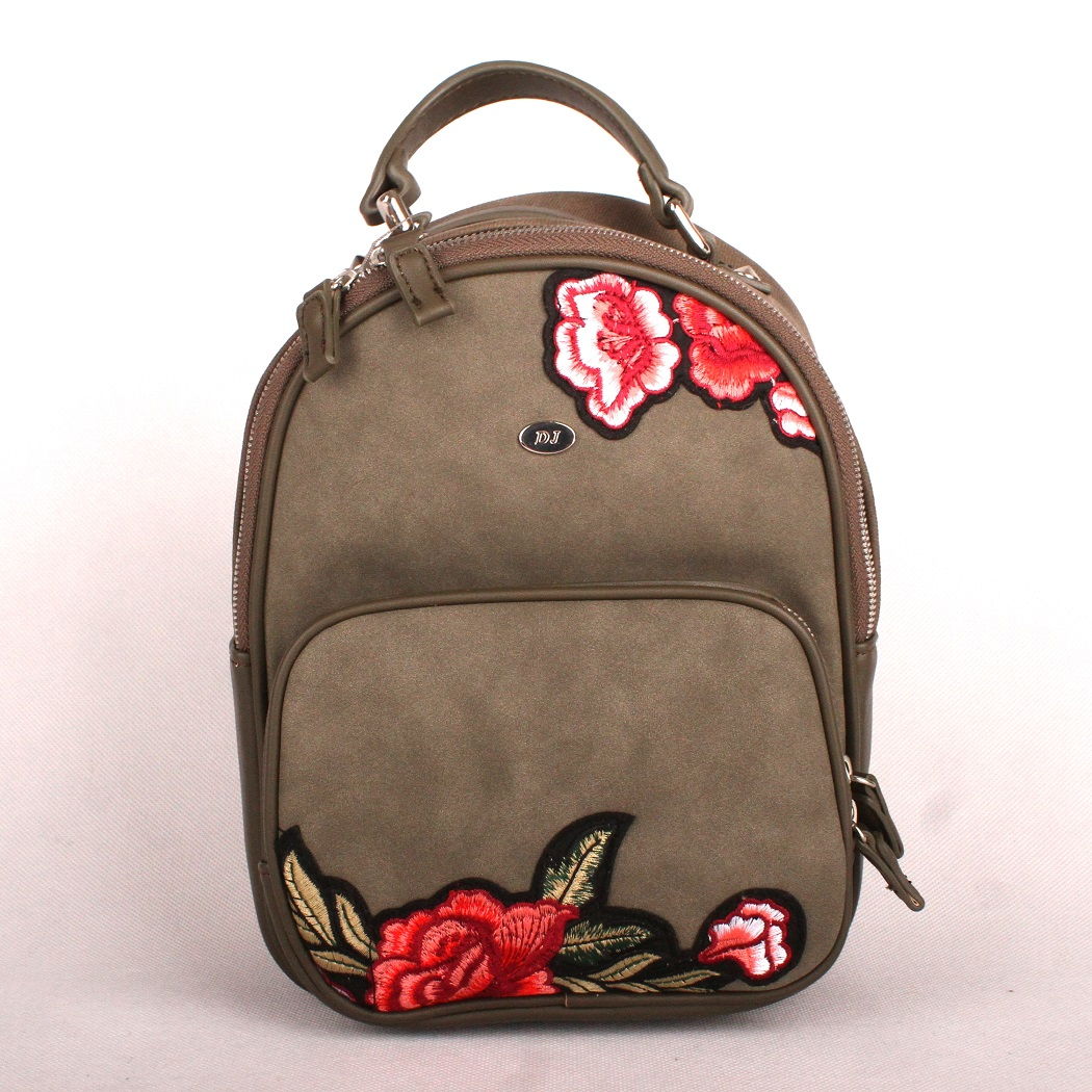 Městský batoh David Jones 5645-2 zelenohnědý (khaki)