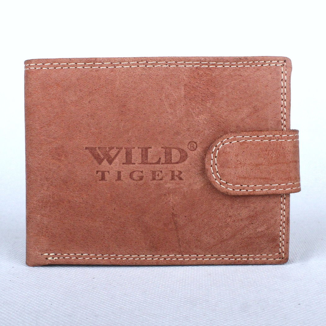 Peněženka Wild Tiger světlehnědá s upínkou