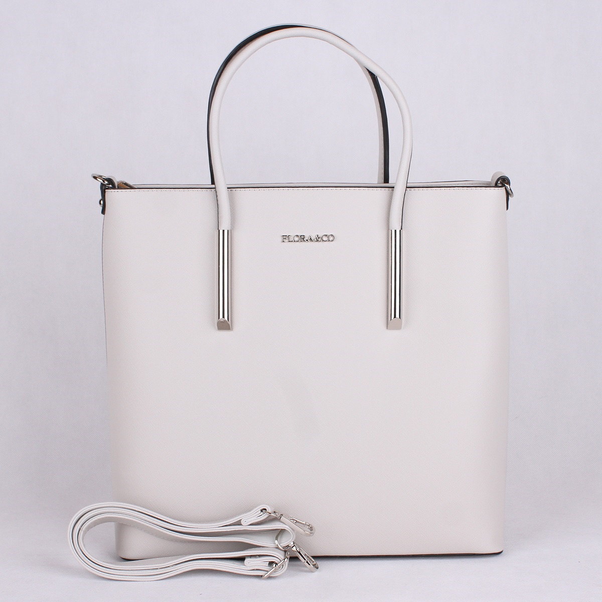 Elegantní kabelka FLORA&CO F5645 světlešedá