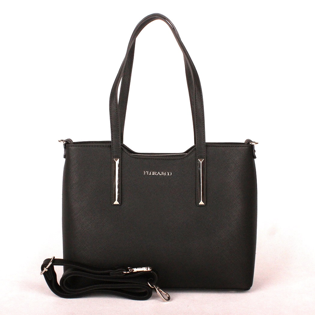 Elegantní kabelka do ruky i na rameno FLORA&CO F5983 černá