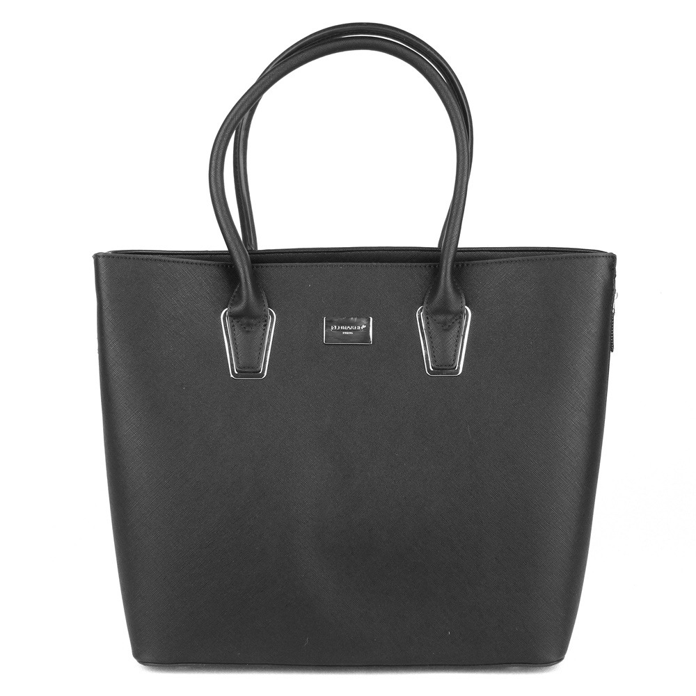 Velká pevná elegantní kabelka FLORA&CO F9246 černá