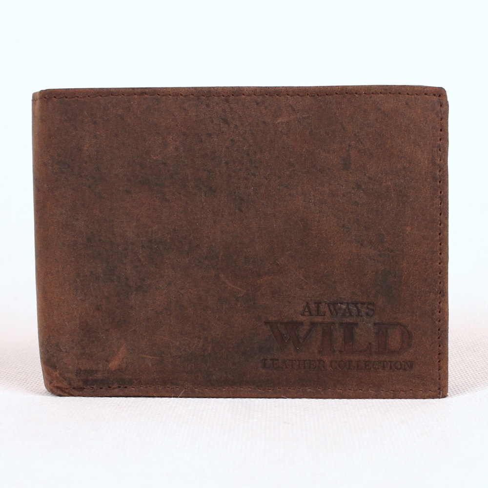Pánská kožená peněženka Always Wild N992 Crazy hnědo-černá | KabelkyproVas.cz