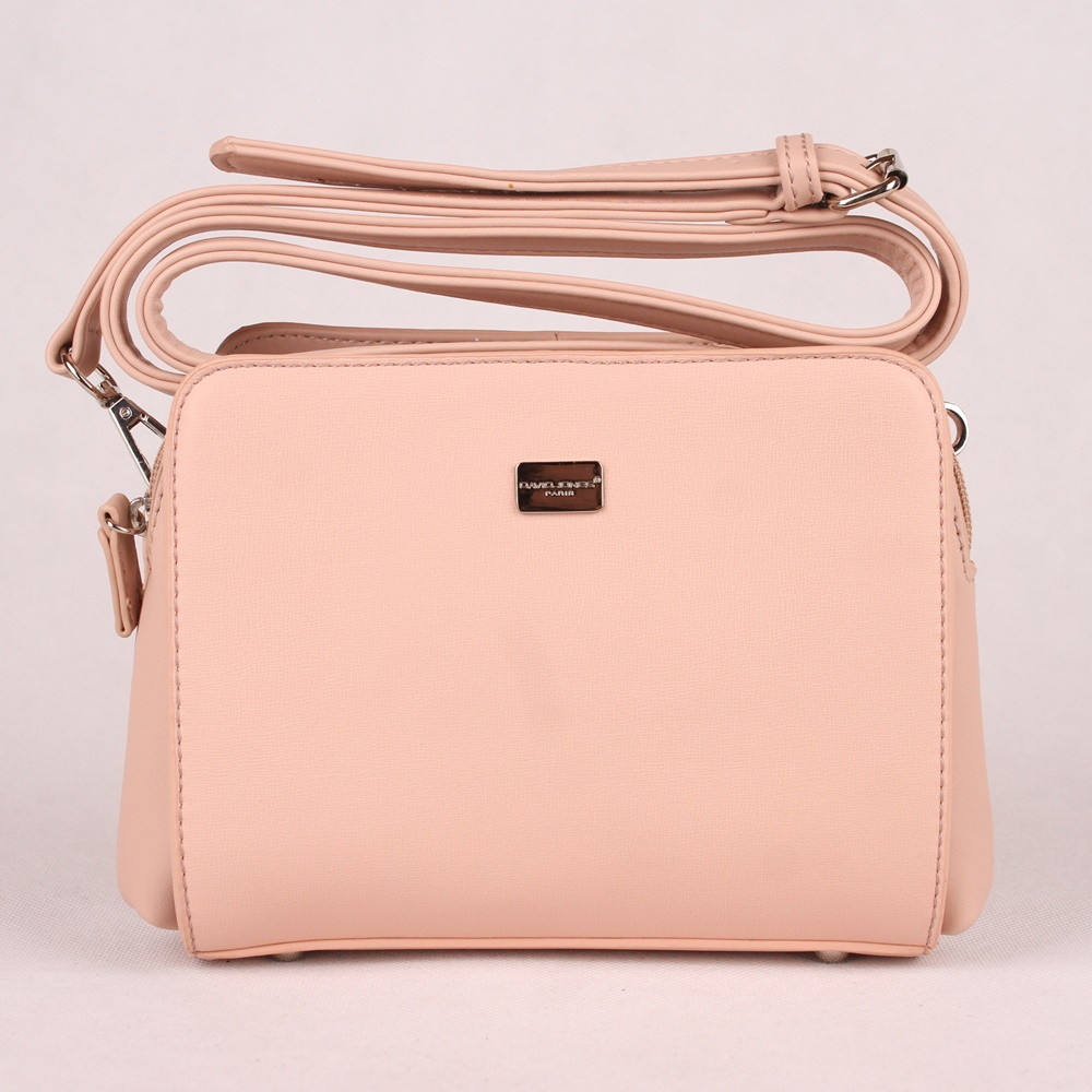 Dámská malá crossbody kabelka David Jones CM3741 světlerůžová| KabelkyproVas.cz