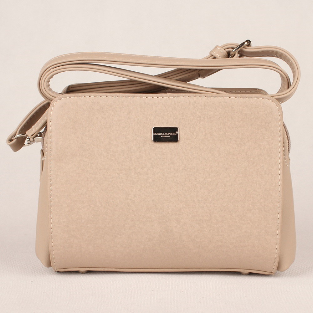 Dámská malá crossbody kabelka David Jones CM3741 světlehnědá (camel) | KabelkyproVas.cz