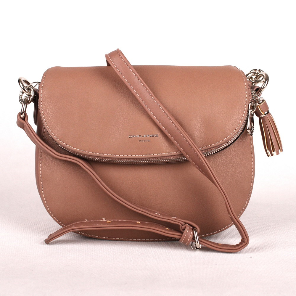 Dámská crossbody kabelka David Jones 5824-1 tmavěrůžová | KabelkyproVas.cz