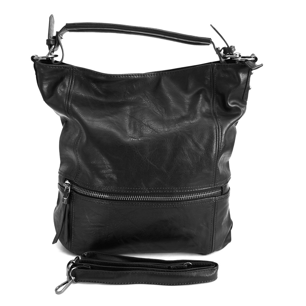 Dámská velká kabelka crossbody ROMINA & CO D177 černá | KabelkyproVas.cz