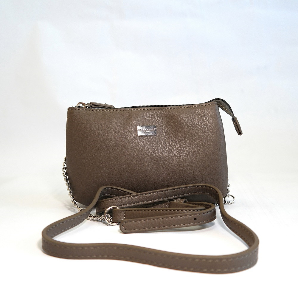 Dámská malá crossbody kabelka David Jones CM3934 hnědošedá | KabelkyproVas.cz