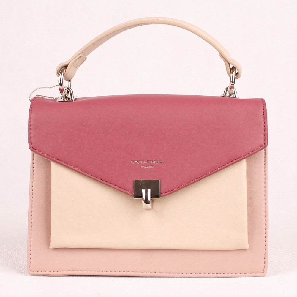 David Jones Paris Pevná kabelka (aktovka) DAVID JONES CM5026 růžová