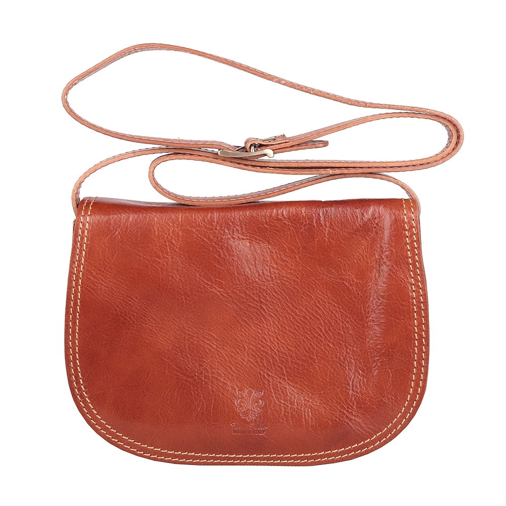 Kožená crossbody kabelka no. 49 světlehnědá