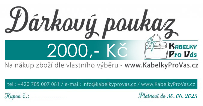 Dárkový poukaz ve výši 2 000,- Kč