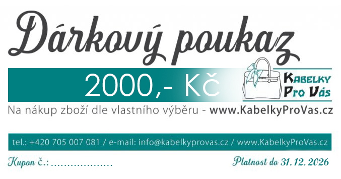 Dárkový poukaz ve výši 2 000,- Kč