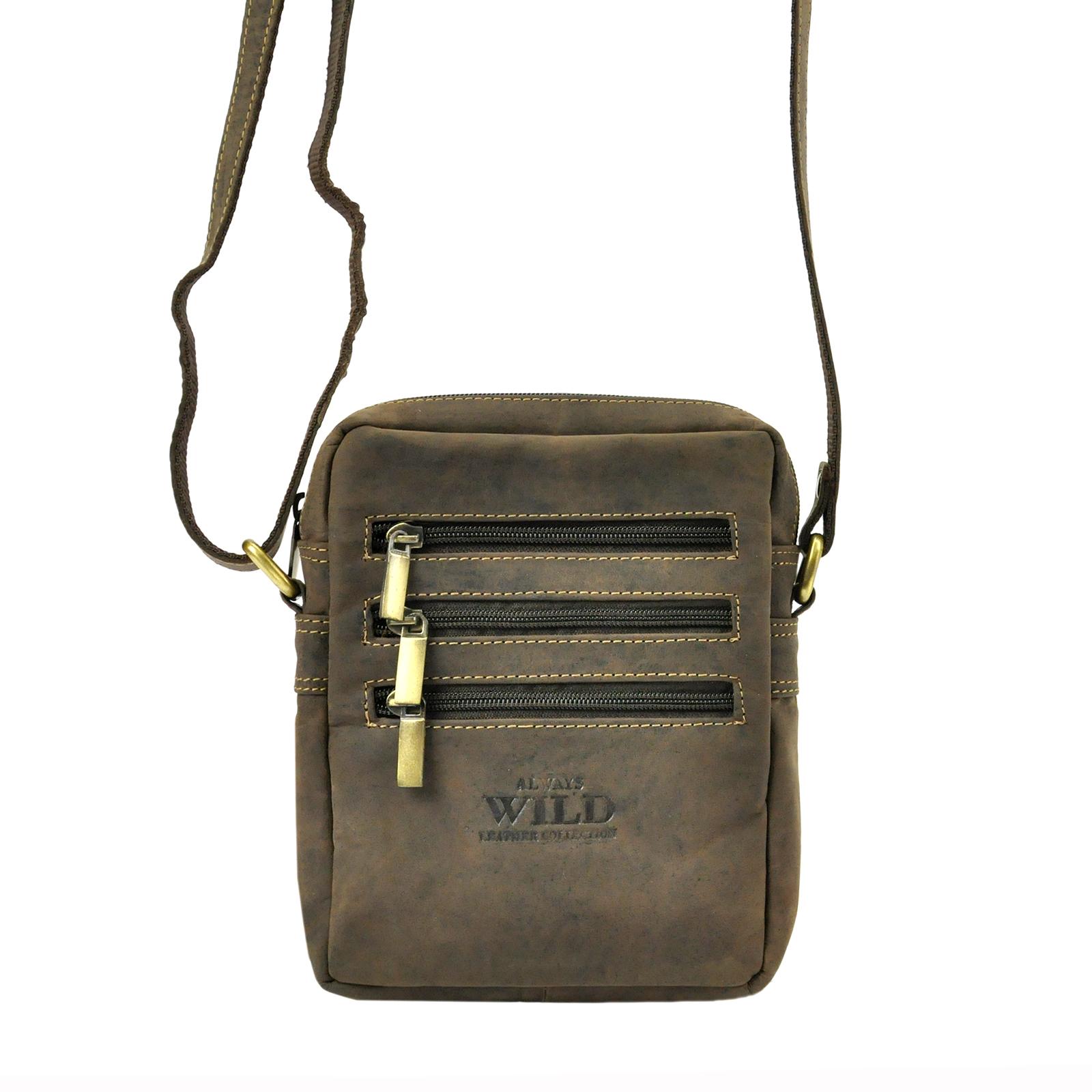 Pánská malá crossbody taška Always Wild 250-MH tmavěhnědá