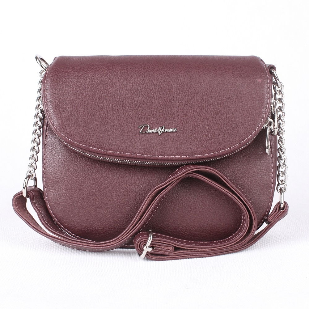 Dámská crossbody kabelka David Jones 6100-1 tmavěvínová | KabelkyproVas.cz