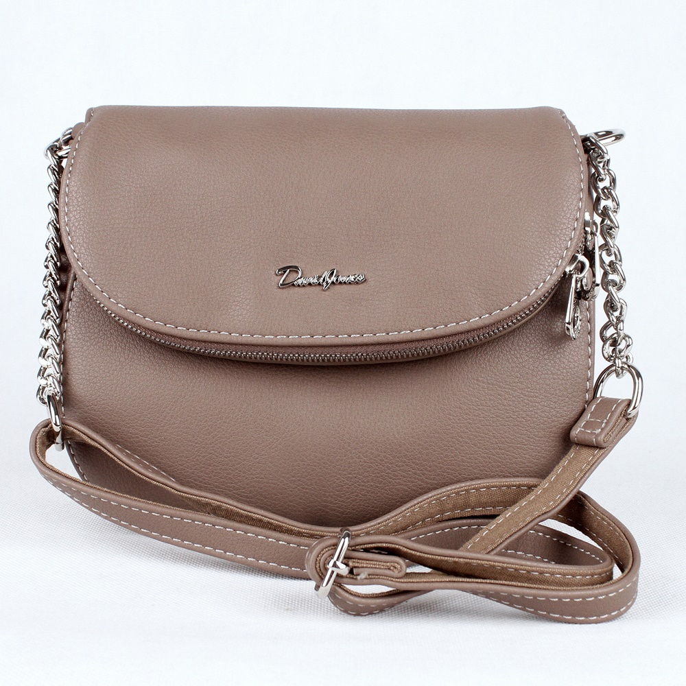 Dámská crossbody kabelka David Jones 6100-1 hnědá (velbloudí) | KabelkyproVas.cz