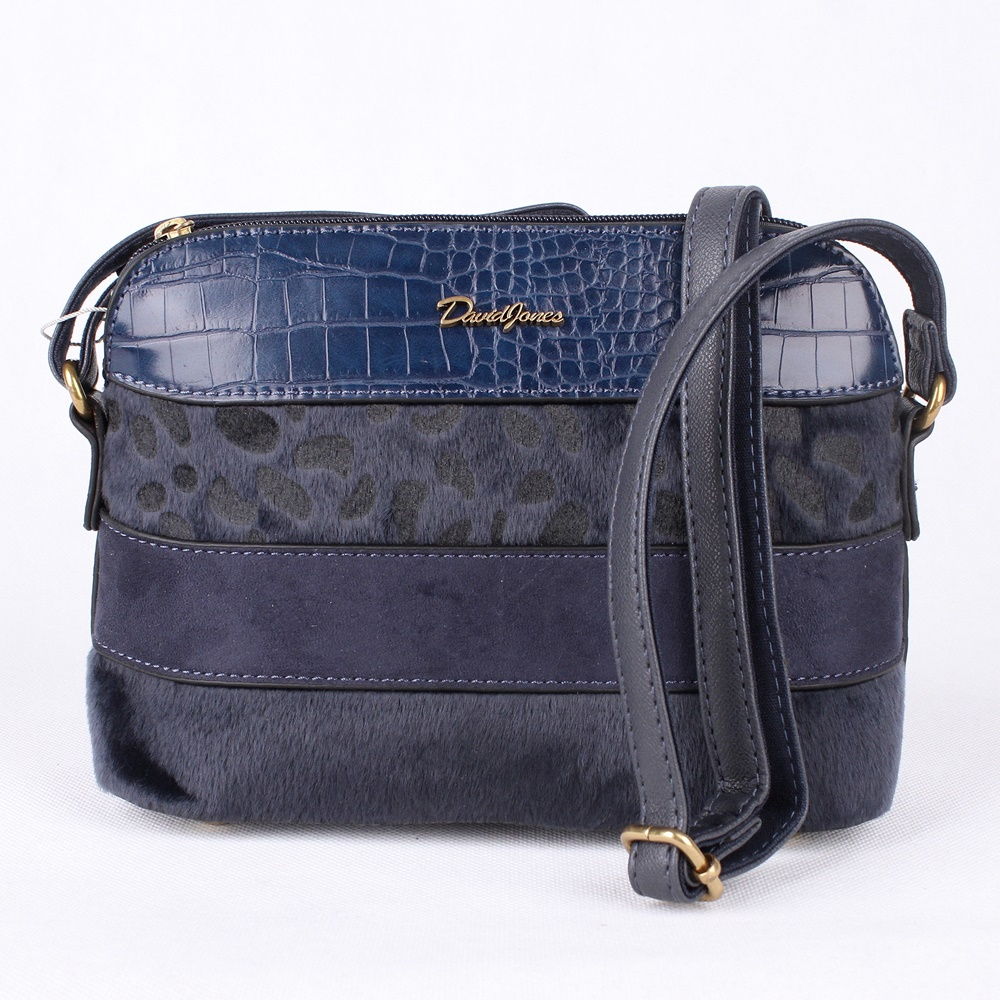 Dámaká malá crossbody kabelka David Jones 6157-1 tmavěmodrá | KabelkyproVas.cz