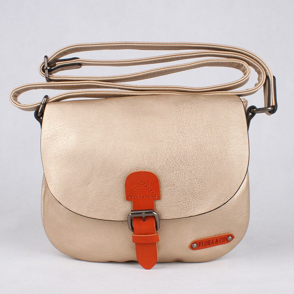 Malá/střední crossbody kabelka FLORA&CO H6753 zlatá