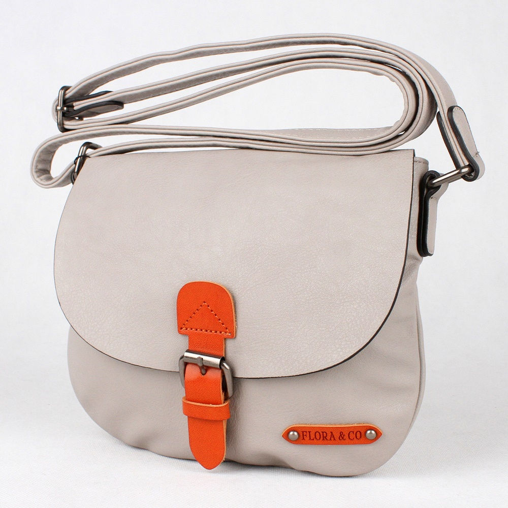 Malá/střední crossbody kabelka FLORA&CO H6753 světle šedá