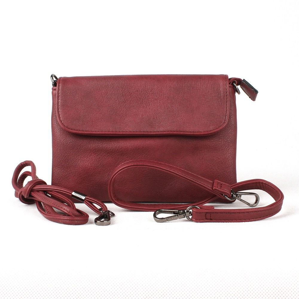 Malá crossbody kabelka či psaníčko FLORA&CO H9158 tmavěčervená