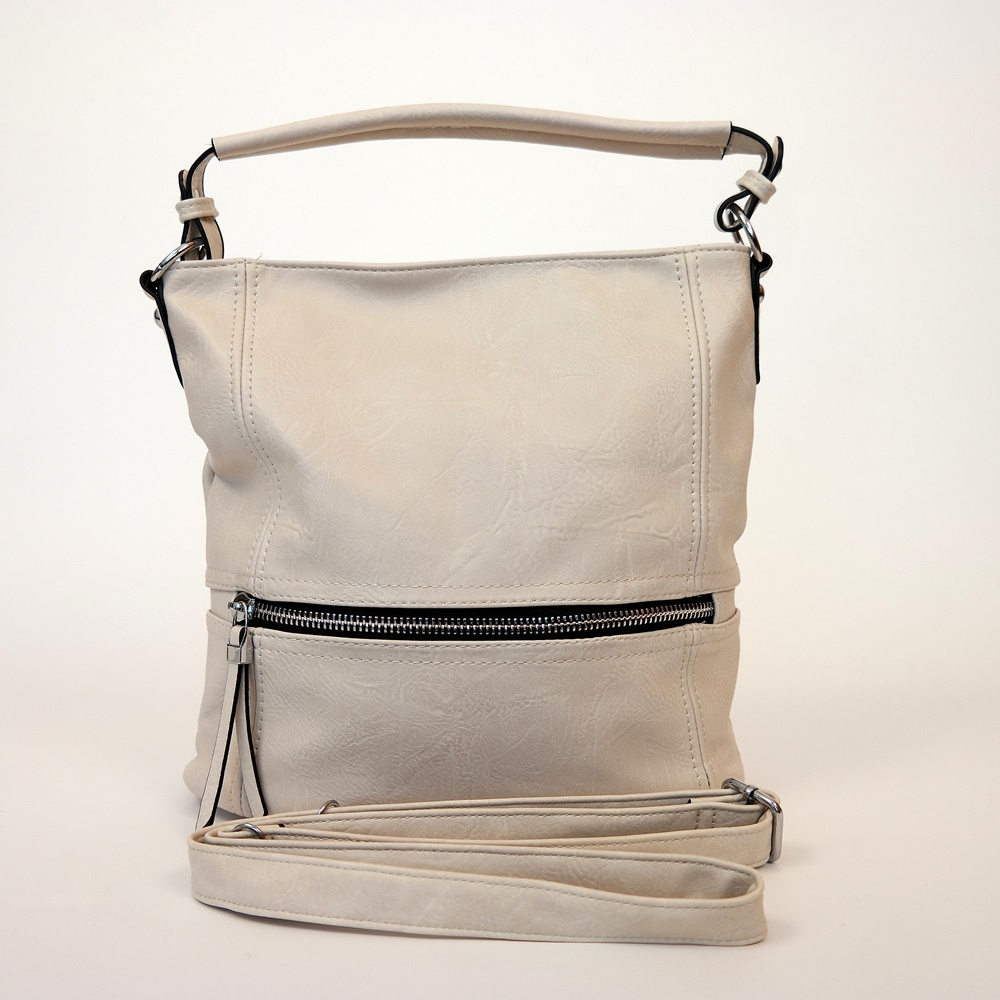 Dámská středně velká kabelka na rameno i crossbody ROMINA & CO D167/20 béžová | KabelkyproVas.cz
